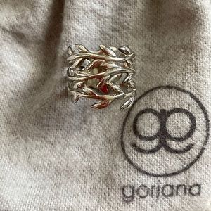 Gorjana Silver Vine Ring Size 5